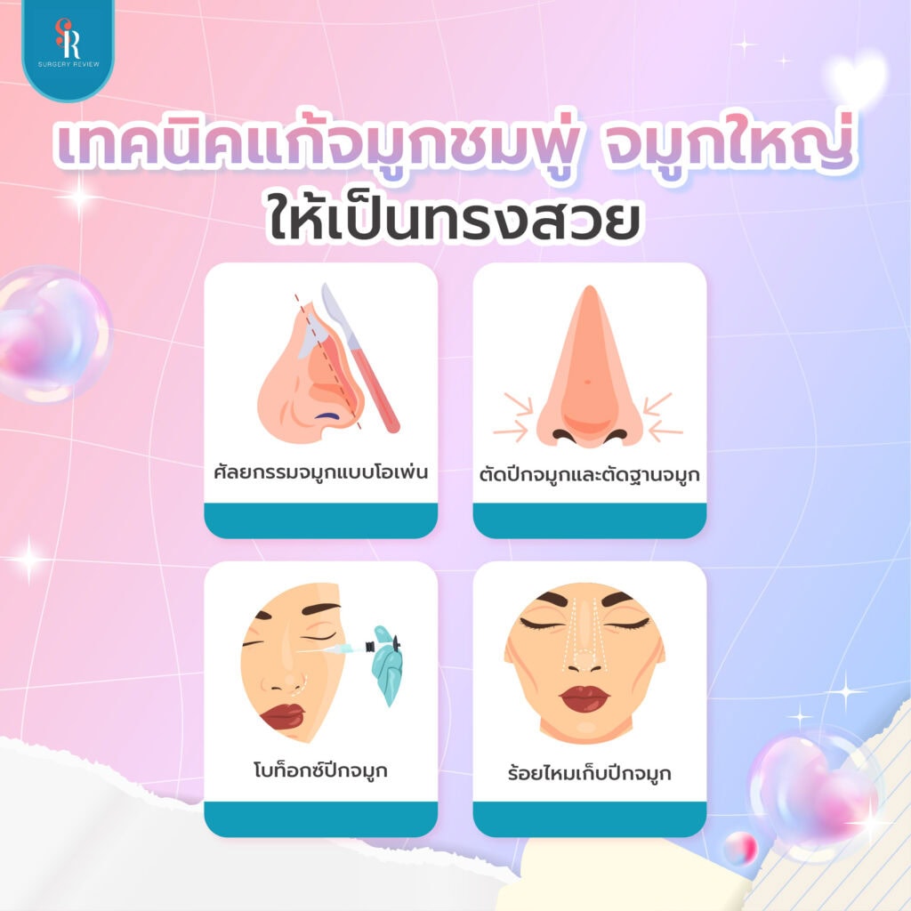 การแก้ไขปัญหาจมูกชมพู่