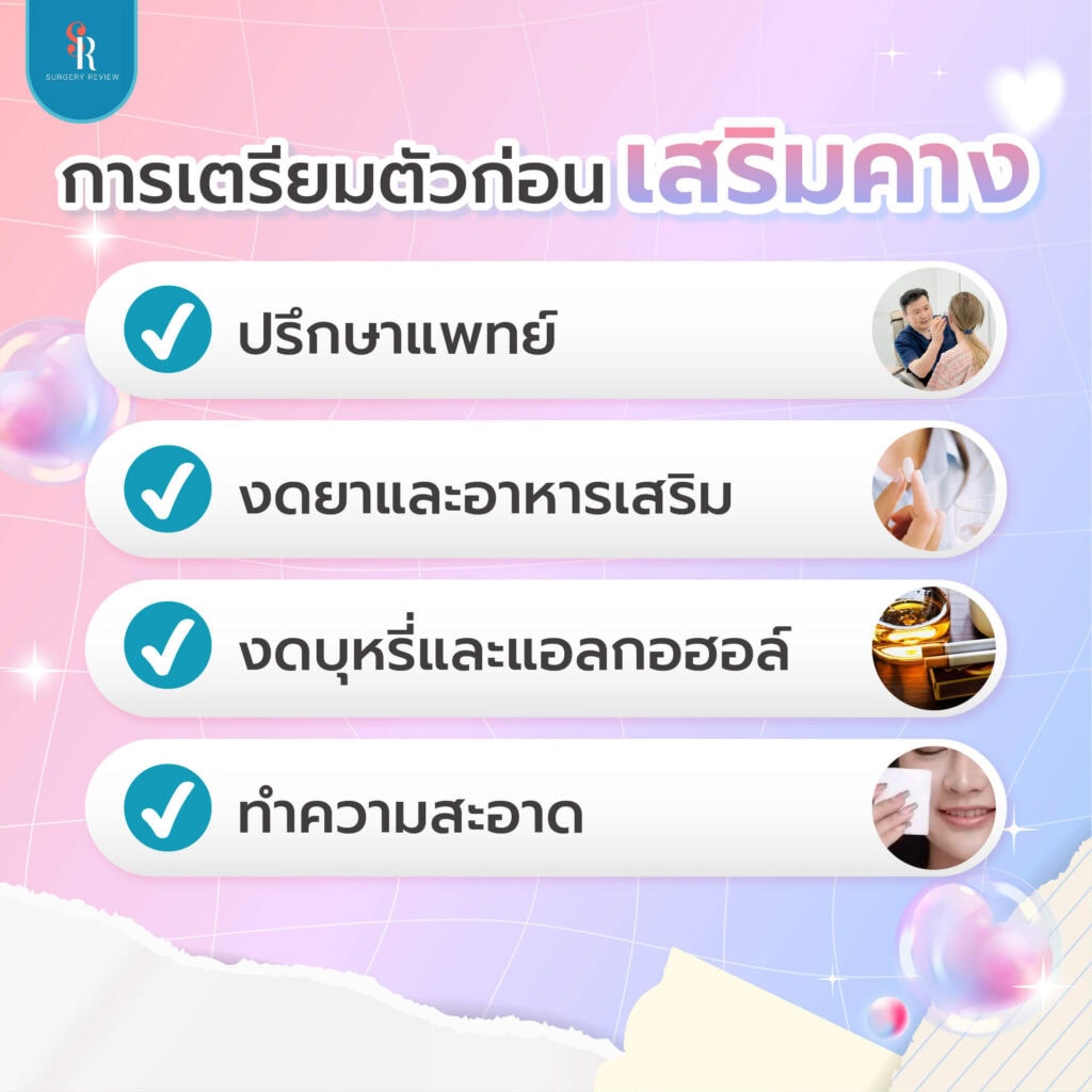 การเตรียมตัวก่อนเสริมคาง