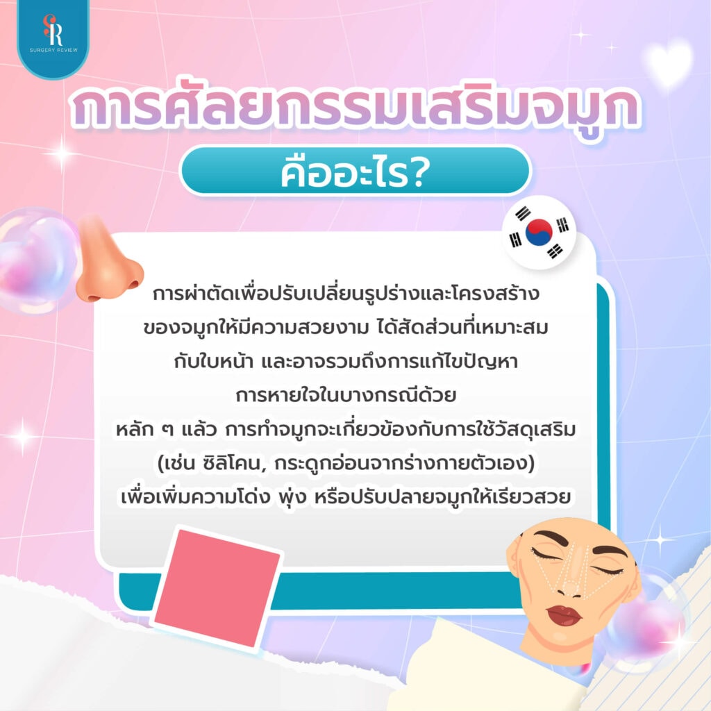 ศัลยกรรมเสริมจมูก คืออะไร