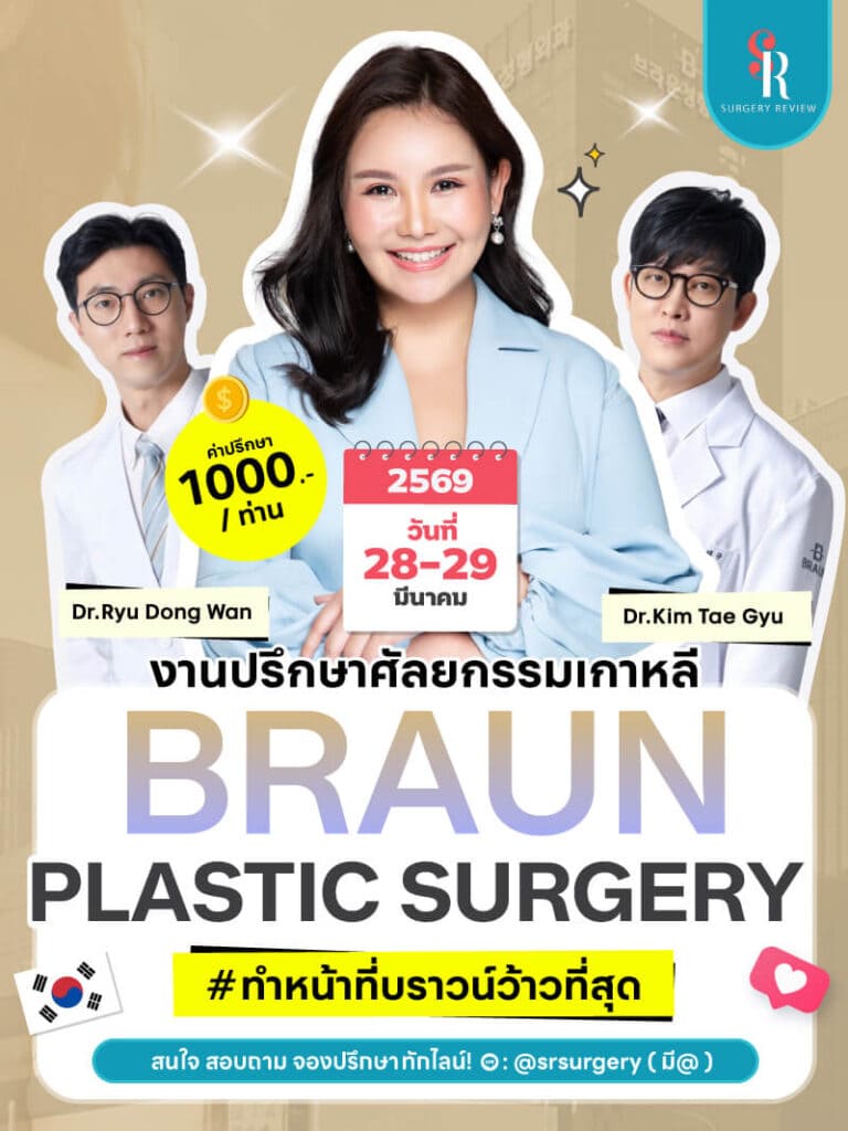 งานปรึกษาศัลยกรรมเกาหลี รพ บราวน์ มีนาคม 28-29 2026